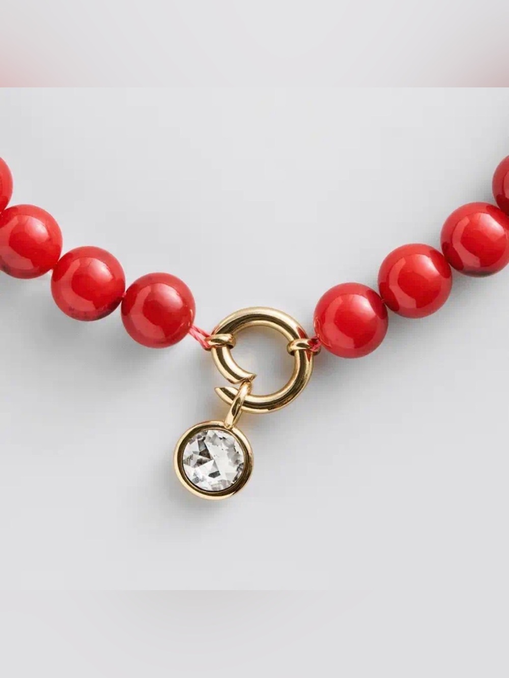 BaubleBar Janette Beaded Ring Necklace- Carnelian - Picture 4 of 6